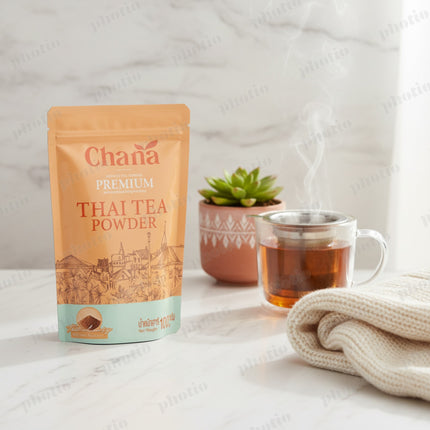 Chana Premium Instant Thai Tea Powder – Authentic Thai Flavor | No Sugar, No Creamer, 100g