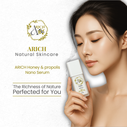 ARICH Honey & Propolis Nano Serum – Natural Hydrating & Brightening Facial Serum (15ml)