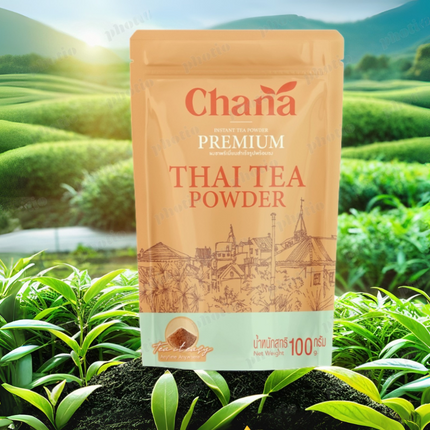 Chana Premium Instant Thai Tea Powder – Authentic Thai Flavor | No Sugar, No Creamer, 100g