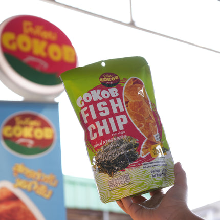 GOKOB Thai Crispy Fish Chips – Original Flavor | Authentic Thai Snack (6 Bags × 40g)