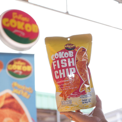 GOKOB Thai Crispy Fish Chips – Original Flavor | Authentic Thai Snack (6 Bags × 40g)