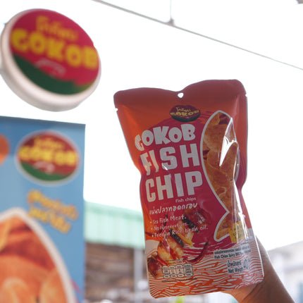 GOKOB Thai Crispy Fish Chips – Original Flavor | Authentic Thai Snack (6 Bags × 40g)