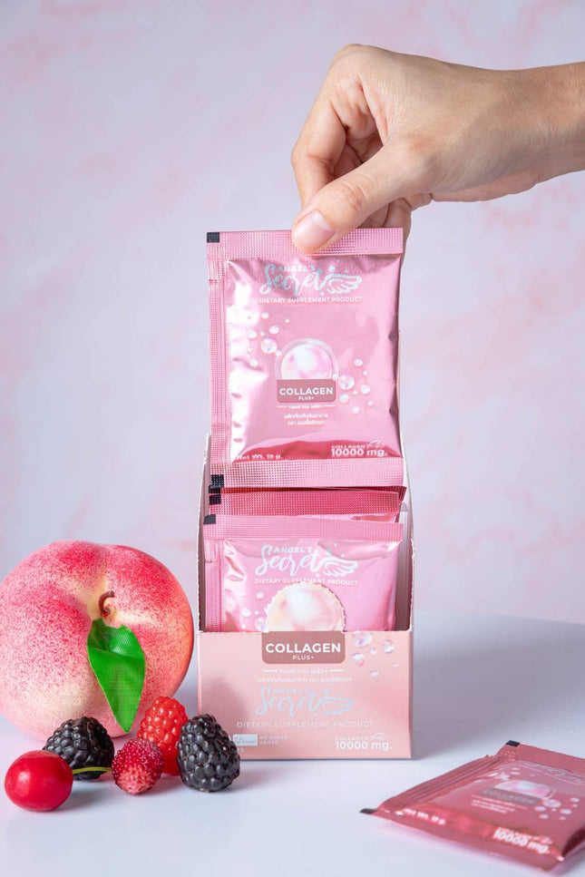 Angel’s Secret Collagen Plus+ Dietary Supplement – Collagen Type II + Vitamin C, E & Zinc (10 Sachets × 15g)