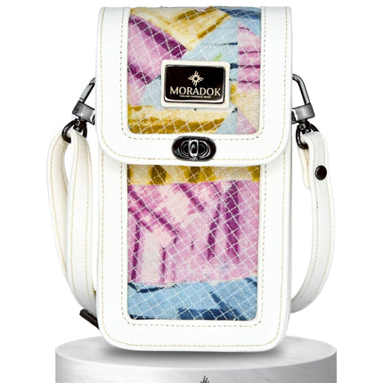 Moradok “Trendy Phone Bag – Galaxy Edition” Bamboo Handmade Crossbody | 100% Handmade Eco-Friendly Thai Designer Bag (Multicolor Weave)