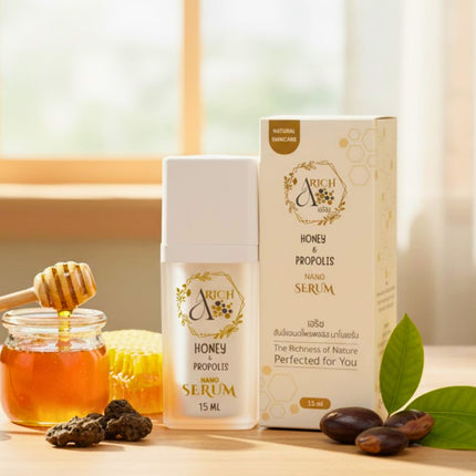 ARICH Honey & Propolis Nano Serum – Natural Hydrating & Brightening Facial Serum (15ml)