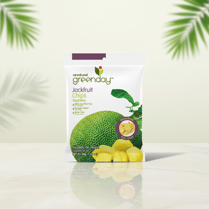 Greenday Thai Jackfruit Chips | 100% Real Fruit | Vegan & Gluten-Free Snack (3 x 40g Packs)